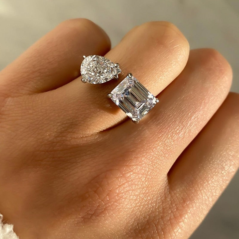 Befez | Elegant Teardrop Zircon Comfort Fit Ring