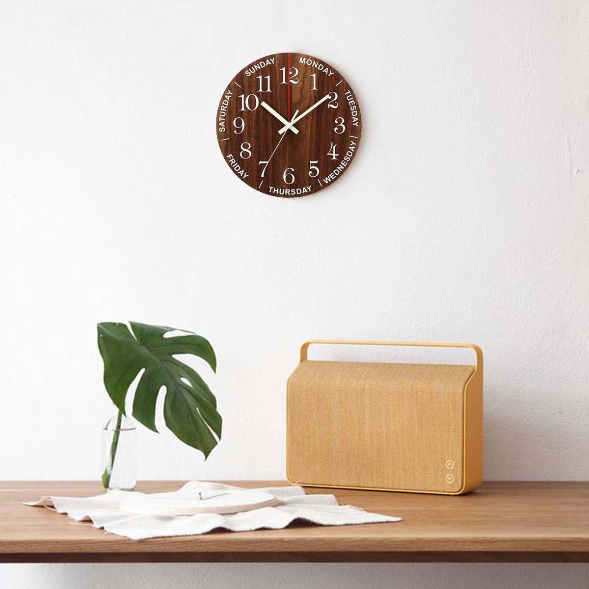 Quiet Modern Wooden LED Wall Clock