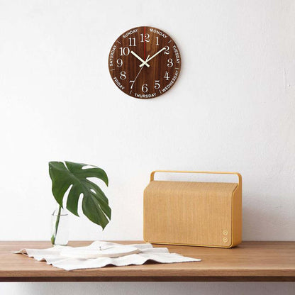 Quiet Modern Wooden LED Wall Clock
