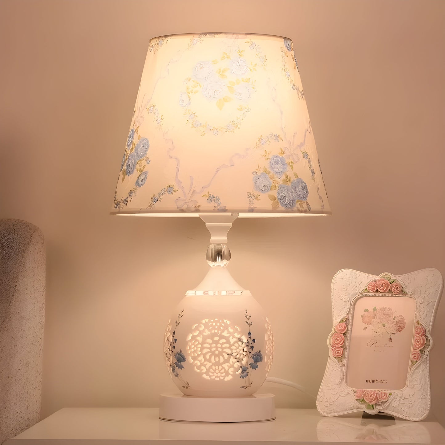 Stylish Crystal Glass Table Lamp with LED Touch Control