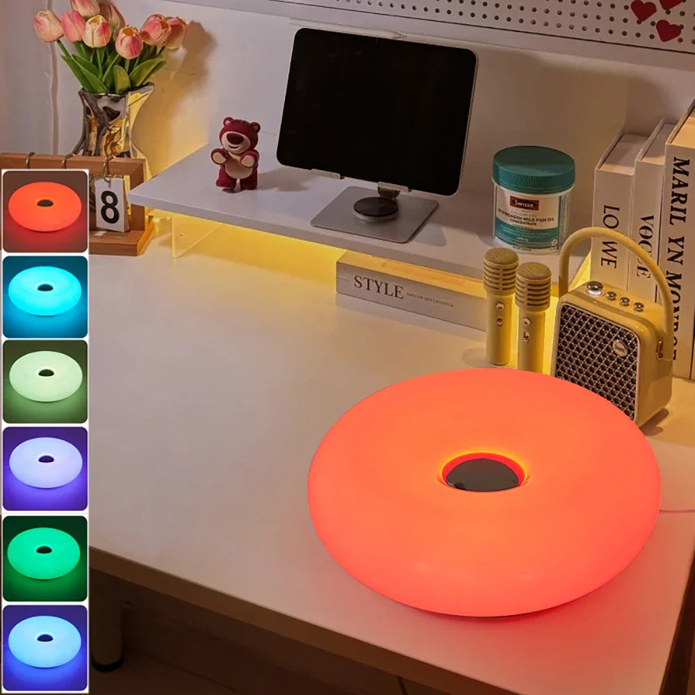 Colorful RGB LED Desk Lamp with Dimmer and Remote