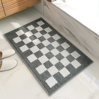 Soft Checker Bathroom Floor Mat
