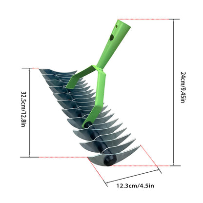 Garden Rake Head Stainless Steel Curved Tines Lawn Aerator - Befez