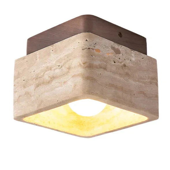 Modern Stone Wood LED Ceiling Light - Befez
