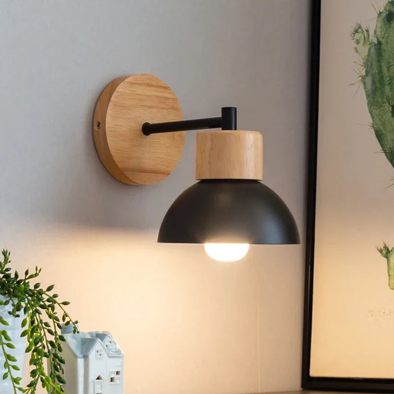 Rustic Wood Modern LED Wall Light