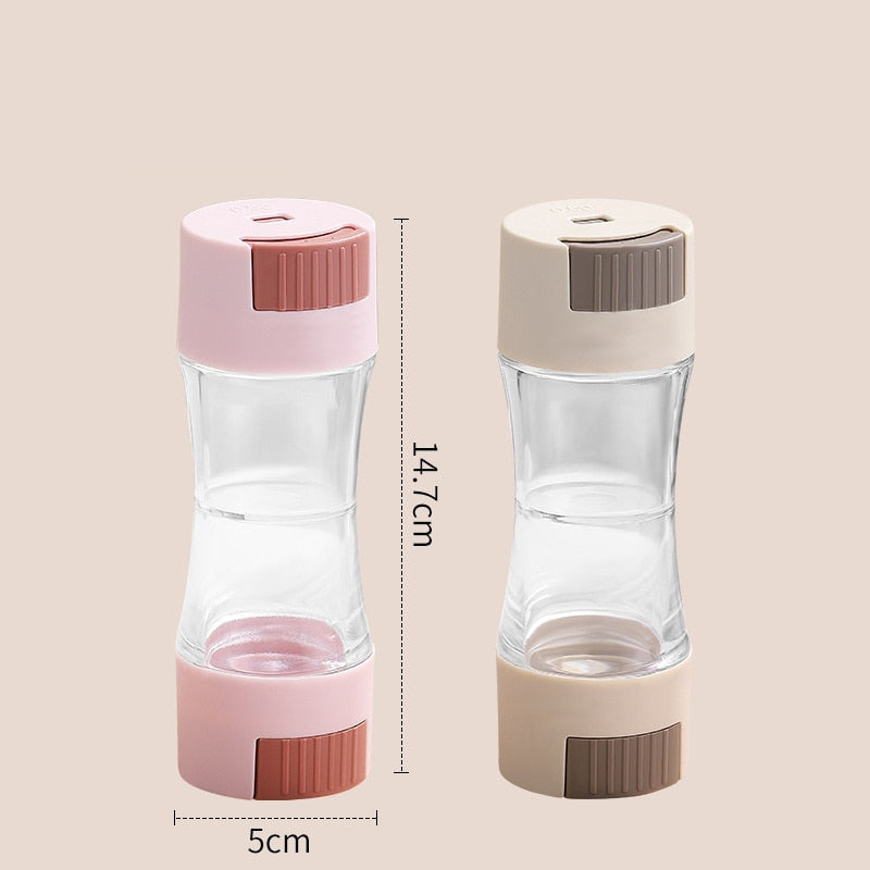 Airtight Spice Container Twin Dispenser