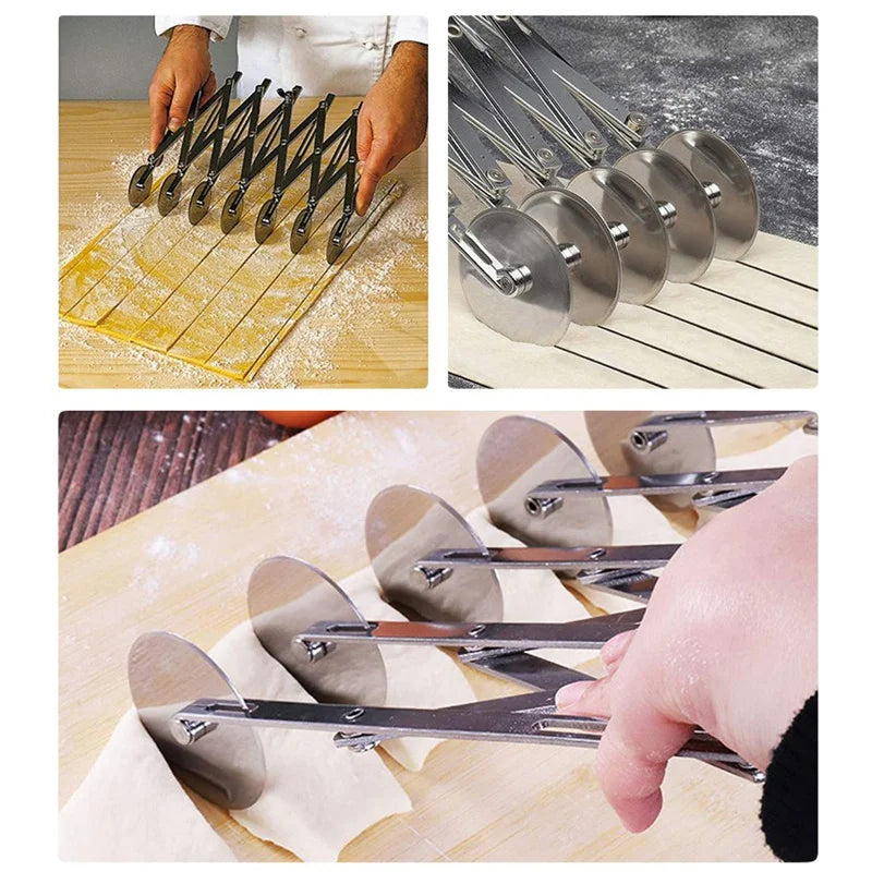 Easy Grip Folding Pastry Dough Cutter Wheel Set