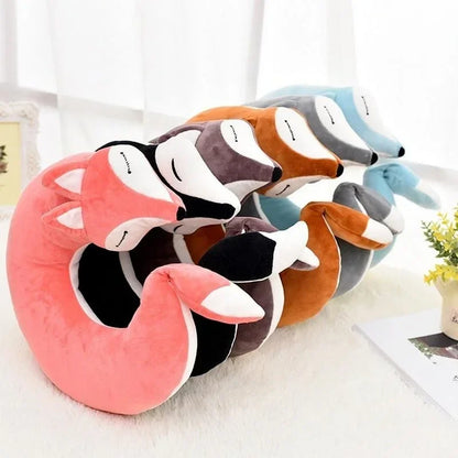 Comfy Travel Fox Neck Pillow for Kids & Adults
