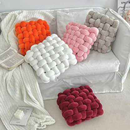 Plush Textured Knot Pillow