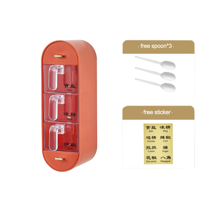 Space-Saving Wall-Mounted Spice Rack Organizer