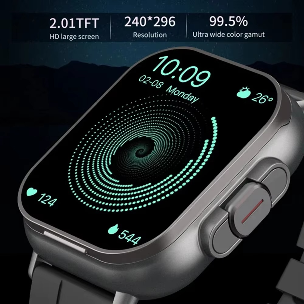 Slim Smartwatch with Bluetooth and Fitness Tracking
