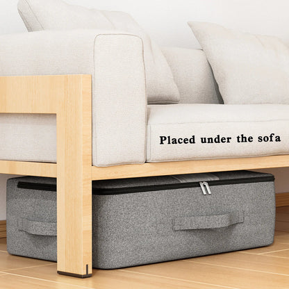 Large Foldable Storage Bag with Zipper and Window Gray