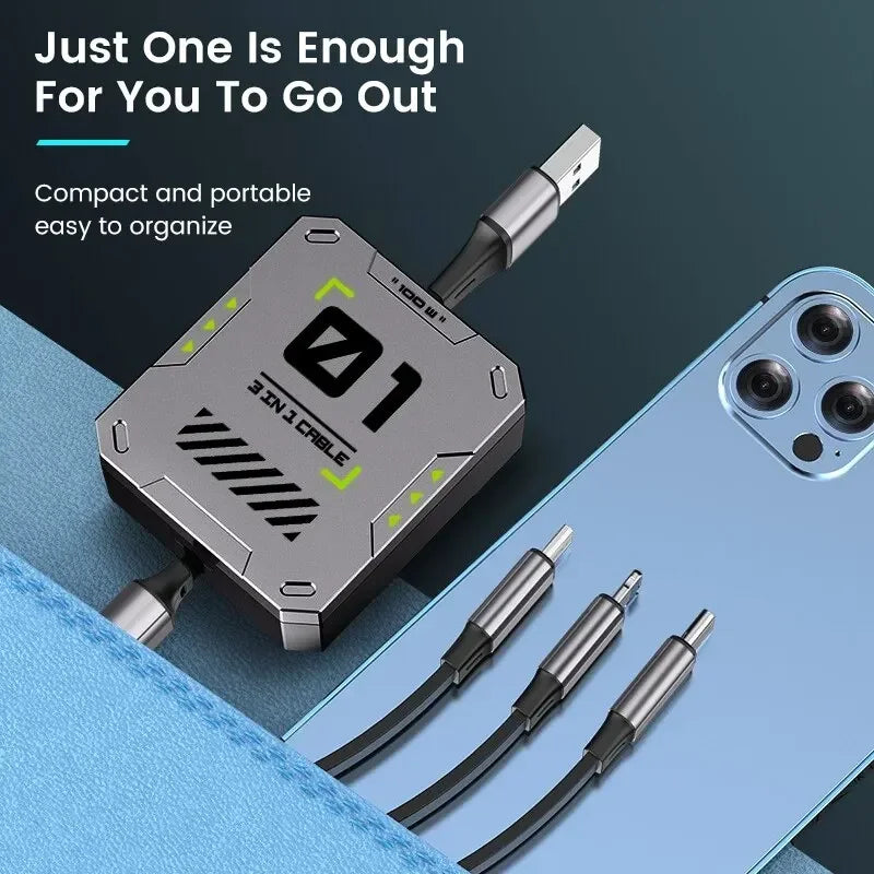 Universal Fast Charge 3-in-1 USB Cable