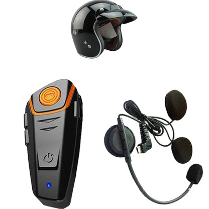 Waterproof Motorcycle Intercom with Bluetooth and Long Range