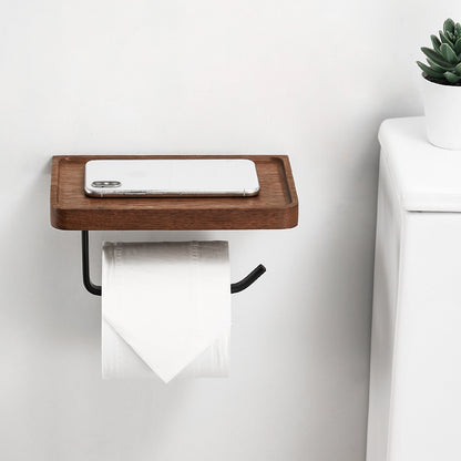 Modern Wood Toilet Paper Holder