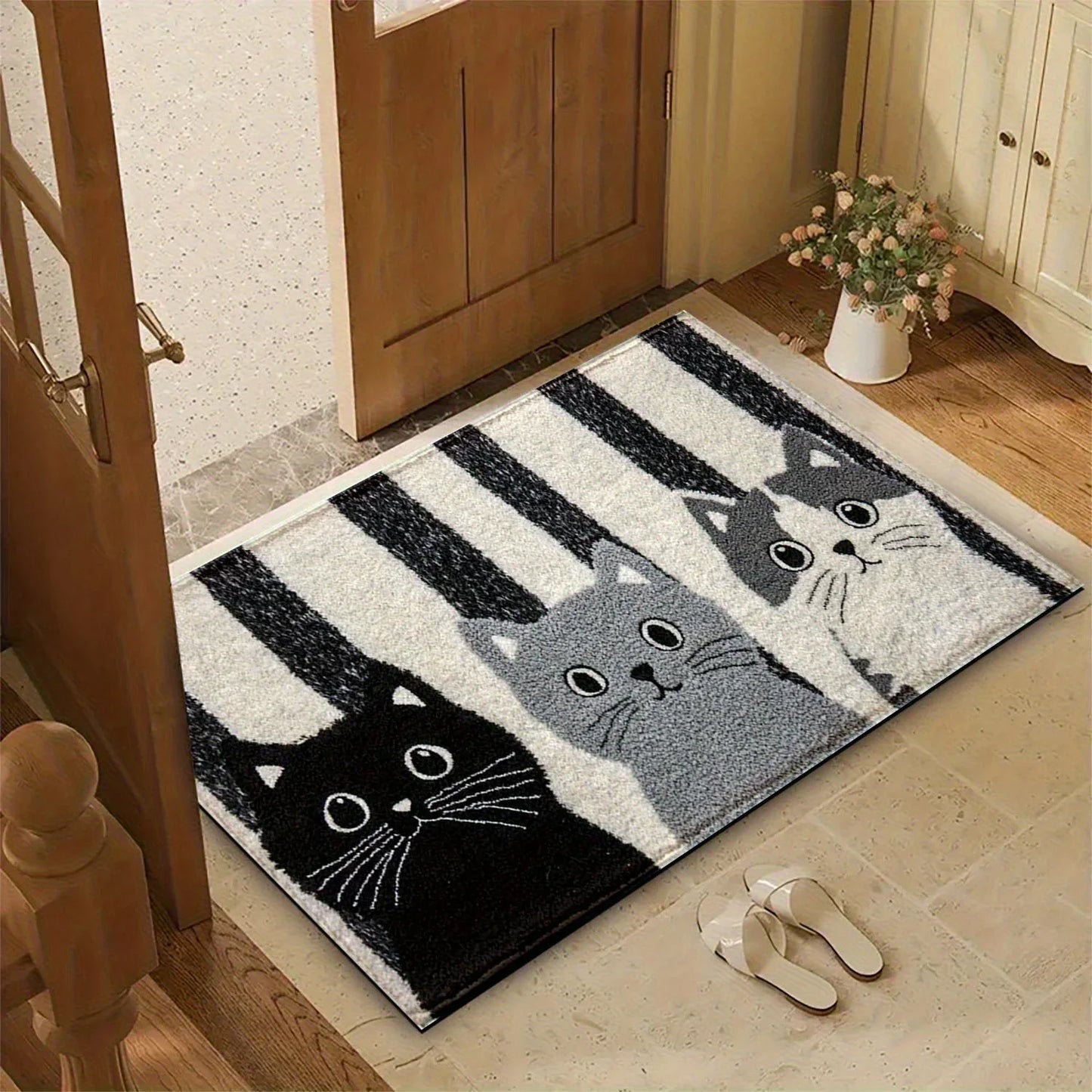 Comfy Cat Theme Rug | Waterproof Non Slip Mat