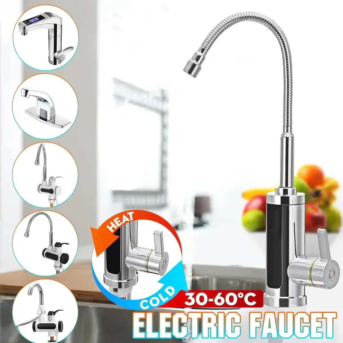 Fast 3000W Instant Hot Water Kitchen Faucet