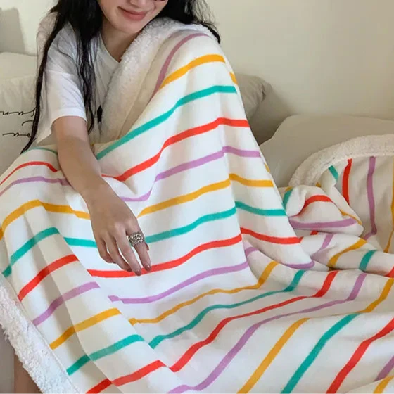 Colorful Plush Sofa Blanket