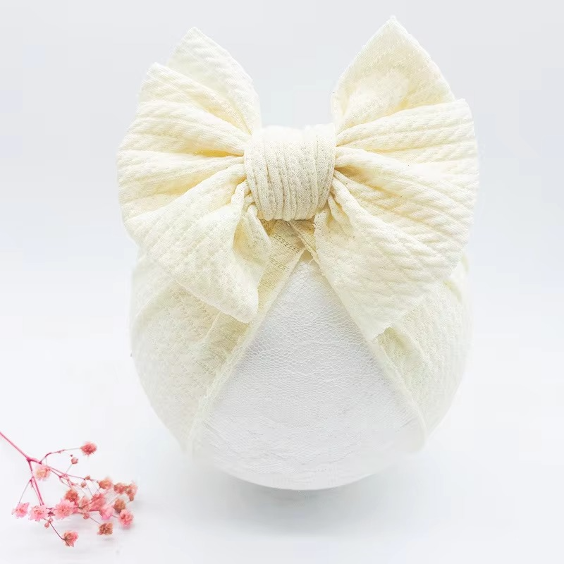 Soft Baby Beanie with Cute Bow Headband