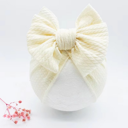 Soft Baby Beanie with Cute Bow Headband
