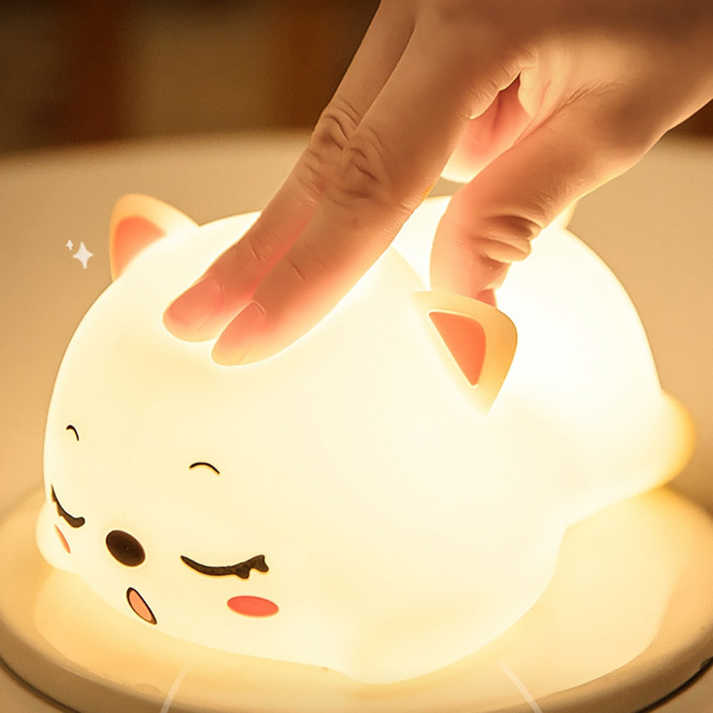 Cute Kitty Small LED Nightlight Lamp