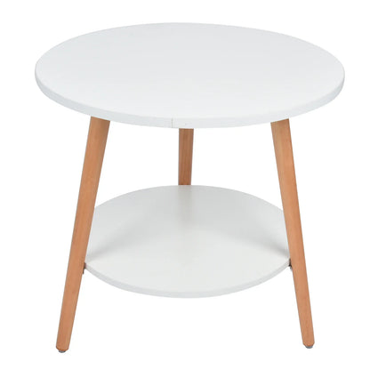 Compact 2 Tier End Table with Storage for Living Room