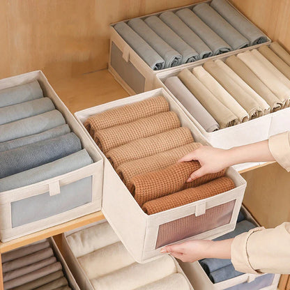 Collapsible Linen Dress Storage Box with Window