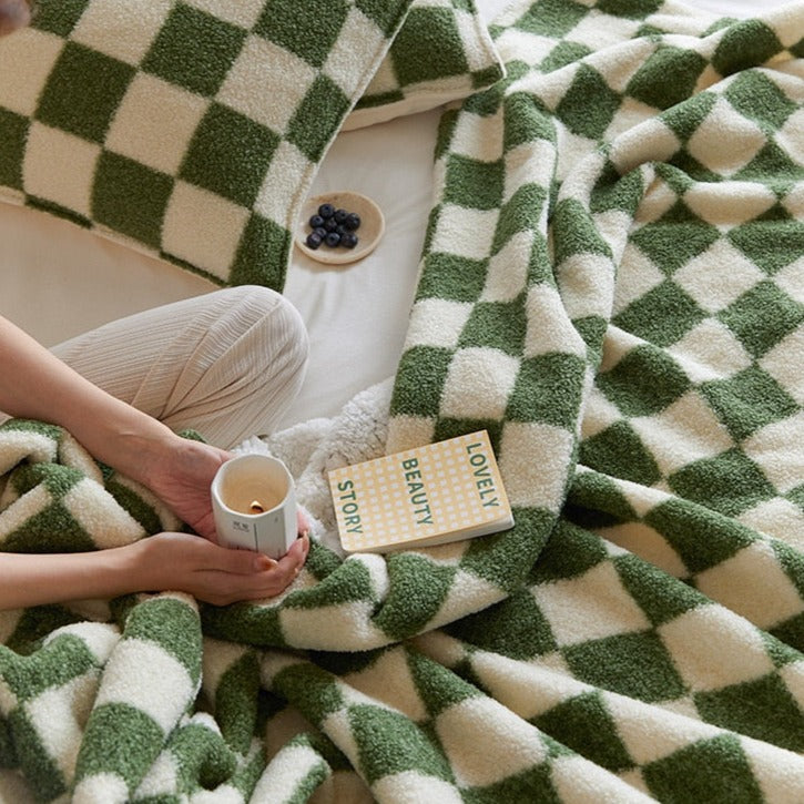 Warm Plaid Blanket Throw