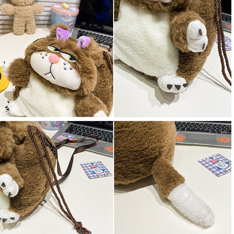 Fun Cat Plush Purse Bag
