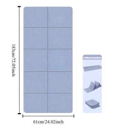 Ultra Thin Foldable Yoga Mat Non Slip Eco Friendly