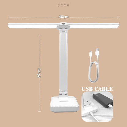 Bright LED Desk Lamp with USB Charging and Dimmer
