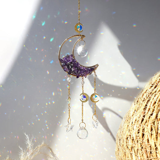 Sparkling Glass Moon Wall Decoration - Befez