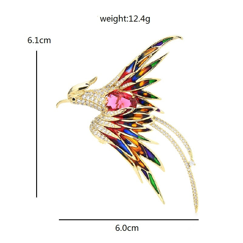 Vibrant Bird Pin Badge
