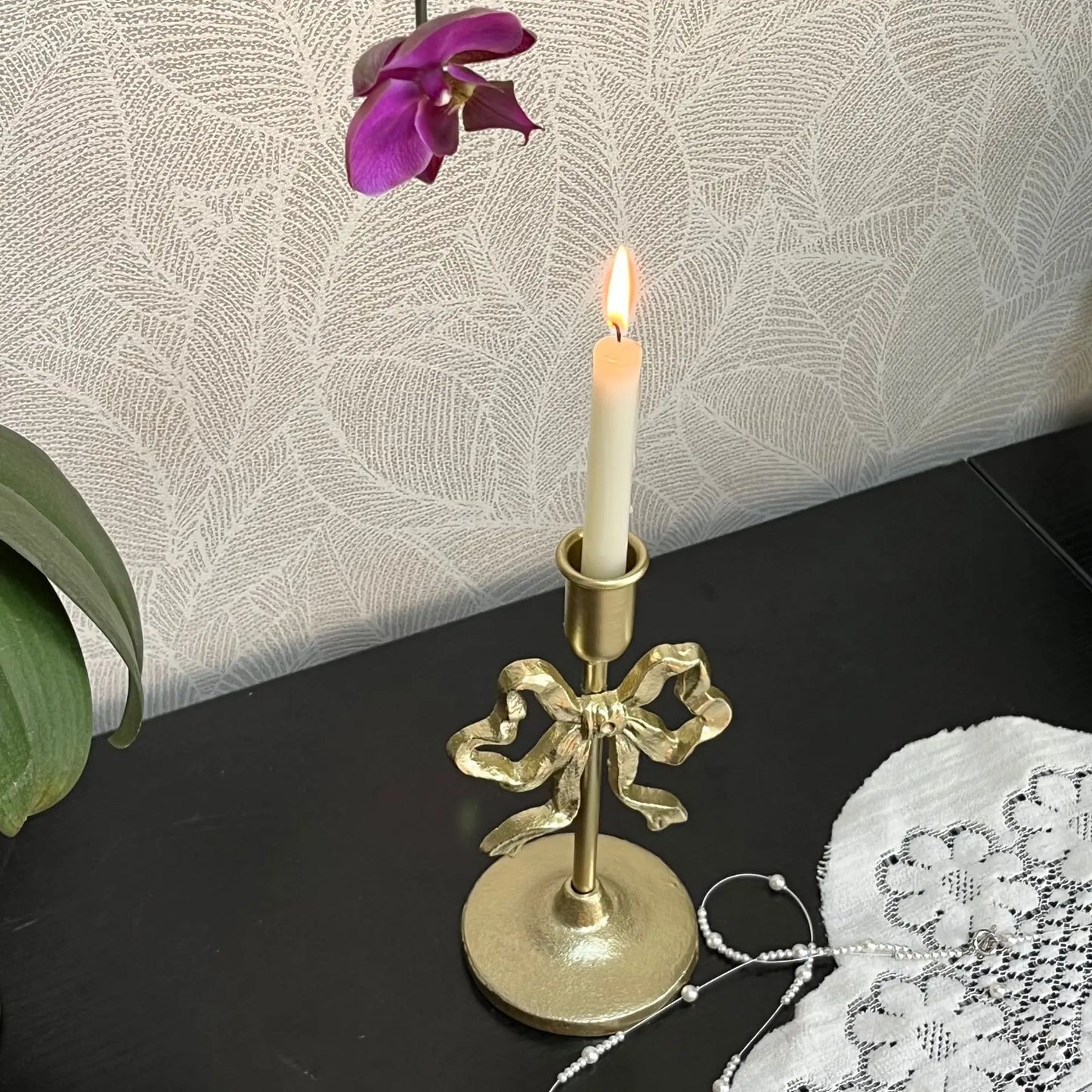Rustic Metal Candle Lamp Holder