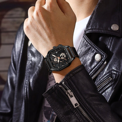 Stylish Wavefront Waterproof Square Watch