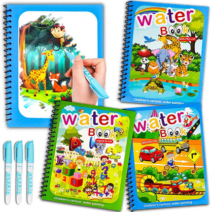 Colorful Kids Water Paint Book Set