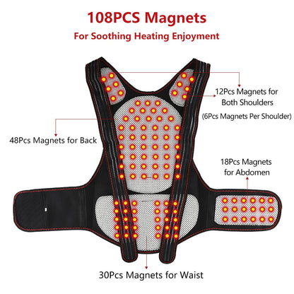 Thermal Magnetic Lower Back Pain Relief Massager