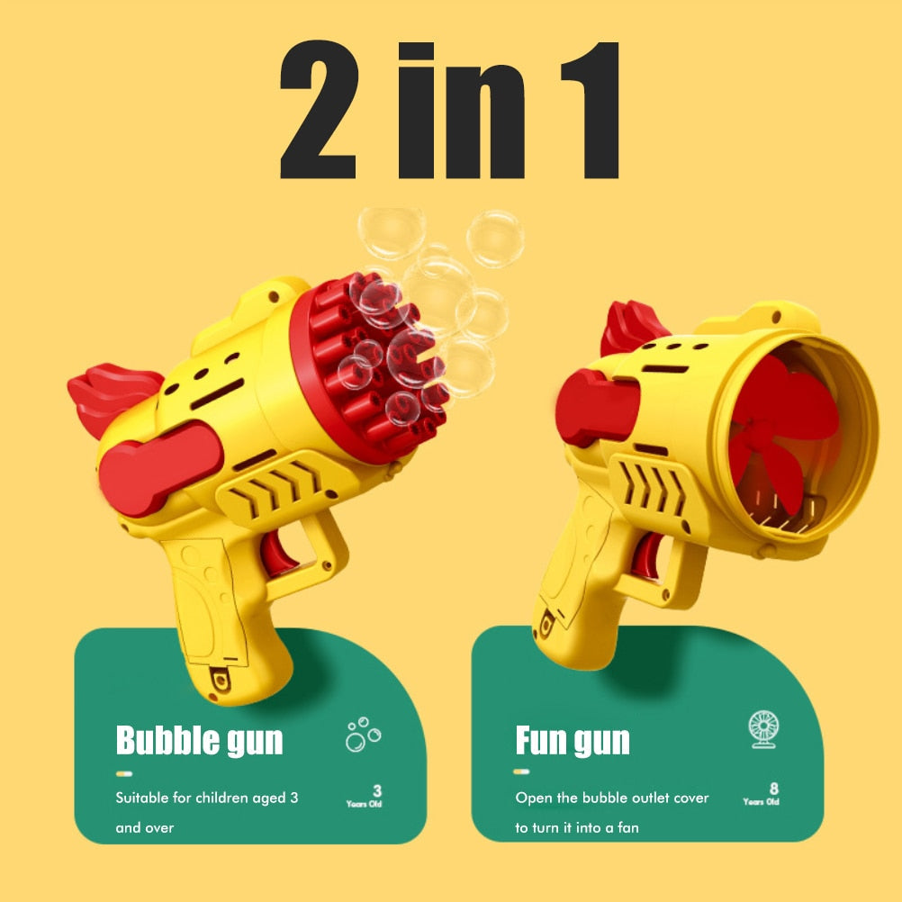 Colorful LED Bubble Blaster Gun