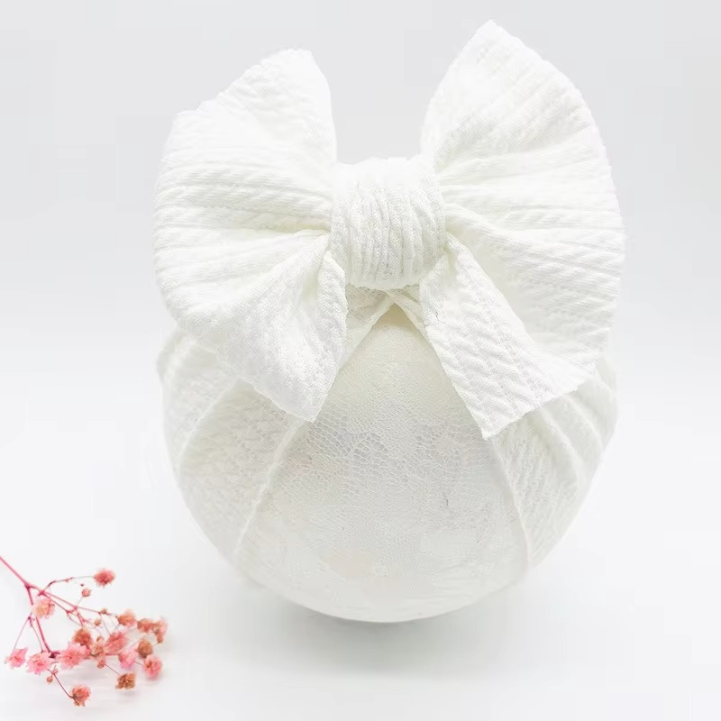 Soft Baby Beanie with Cute Bow Headband