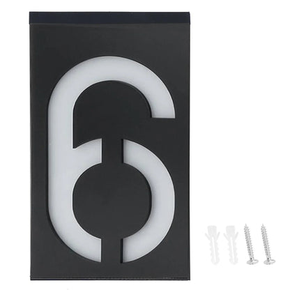 Outdoor Solar Powered House Number Lamp