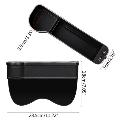 Car Storage Box with USB Charger and LED Light