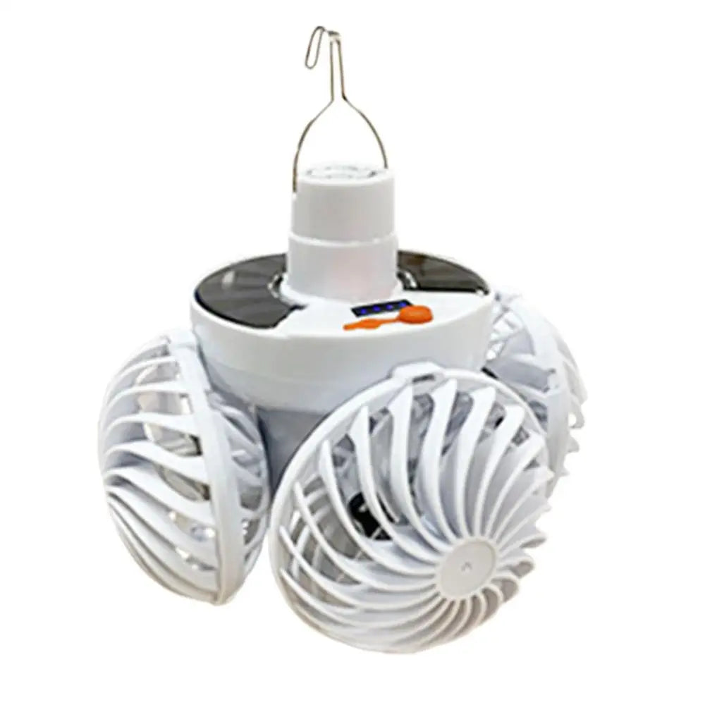 Compact Solar Camping Lantern with Fan
