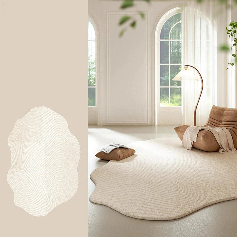 Soft Beige Stripe Area Rug