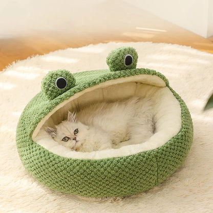 Cozy Pet Hideaway Plush Frog House