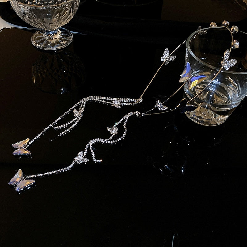 Colorful Glass Butterfly Hairband