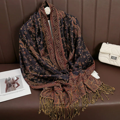 Soft Cashmere Women's Scarf Luxury Warm Print