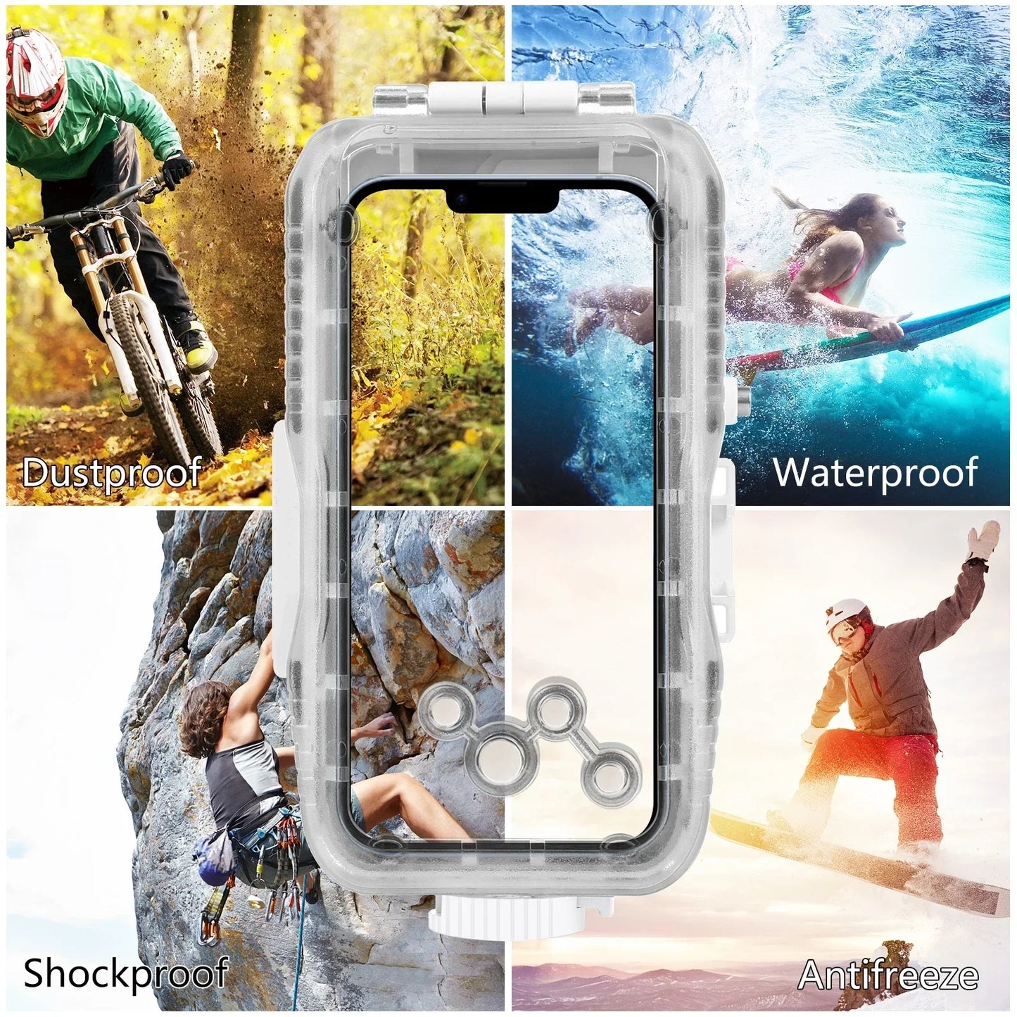 Waterproof iPhone Case with 40m Depth Protection