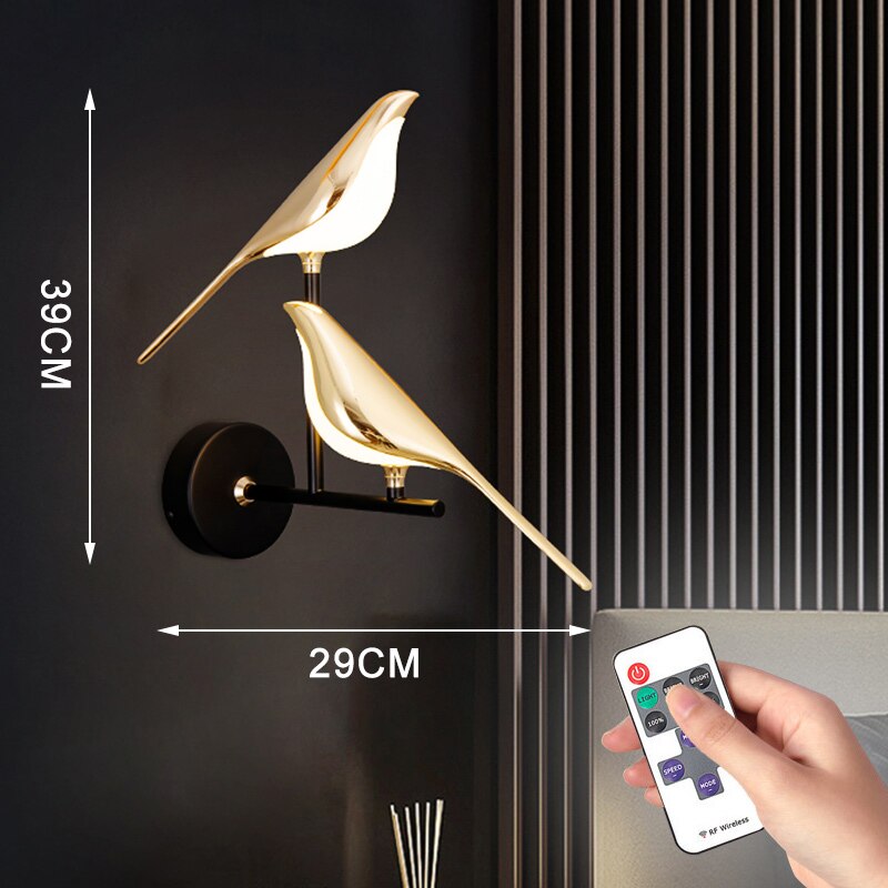 Simple White Wooden Bird Light