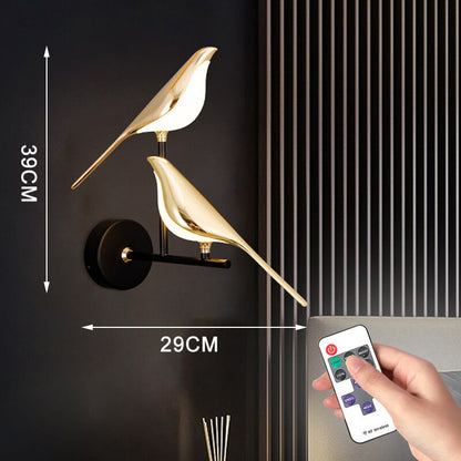 Simple White Wooden Bird Light