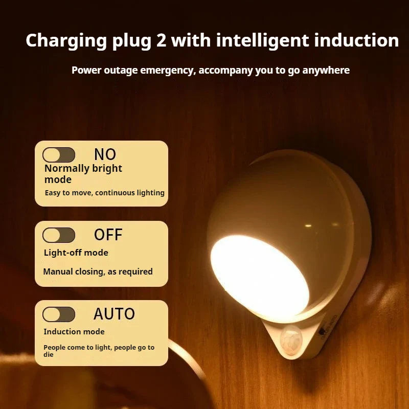 Smart LED Nightlight 360 Motion Sensor USB Lamp